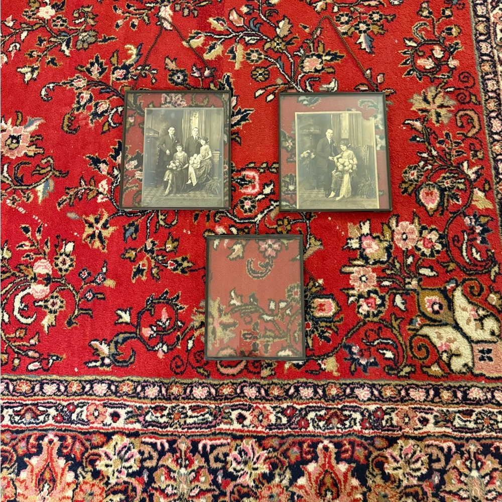 3 Vintage Black Picture Frames